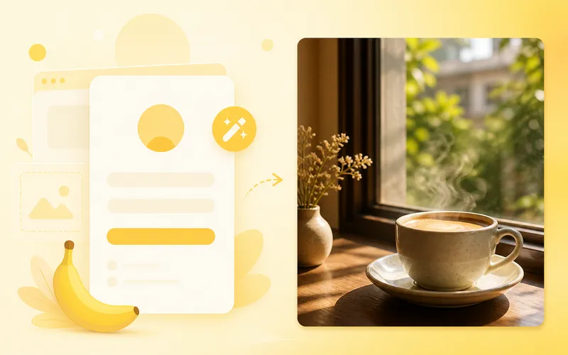 Nano Banana 2 入门指南封面:从注册上手到生成第一张窗边静物成片